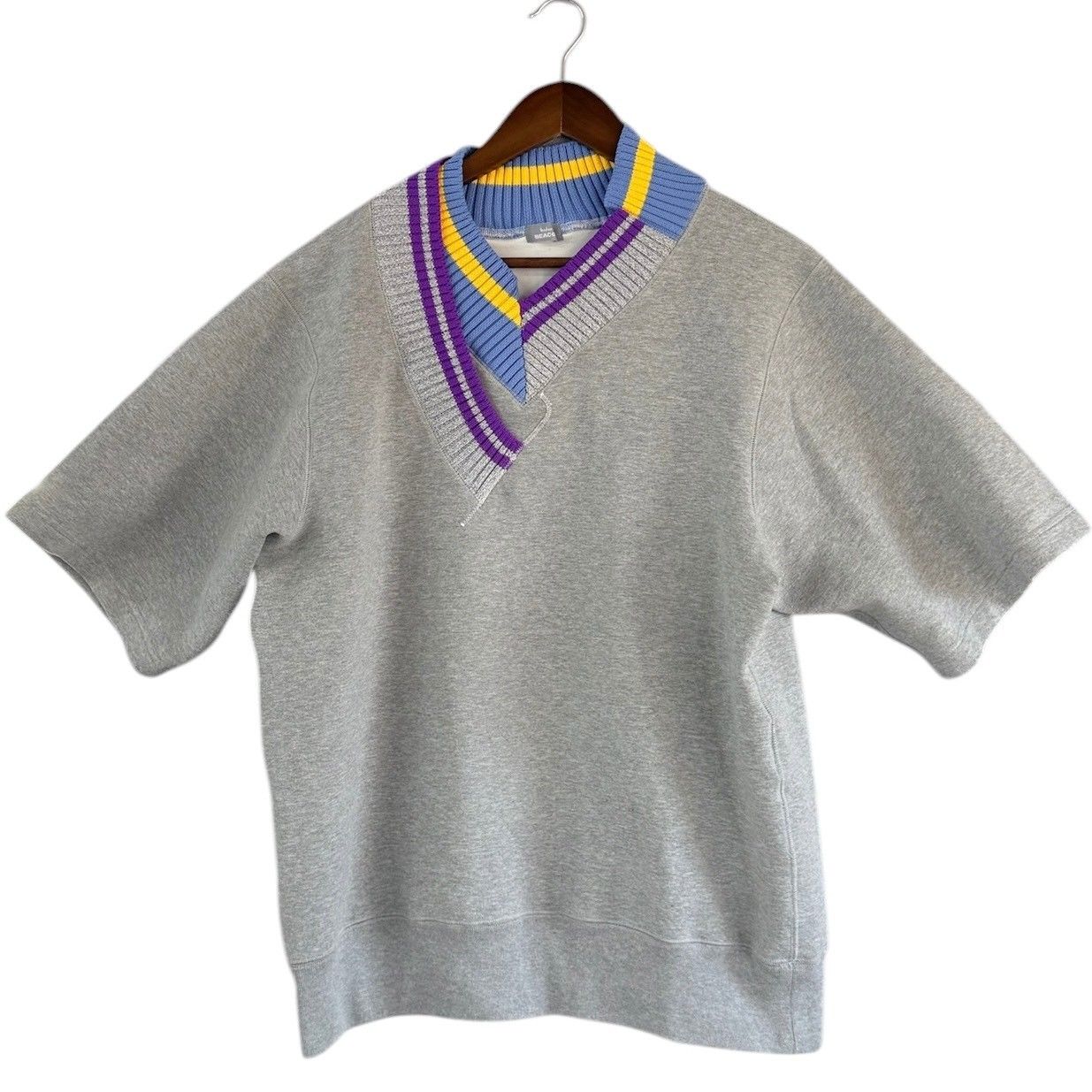 kolor BEACON カラービーコン 24SS RIB KNIT T-SHIRT ハイブリッド切替 