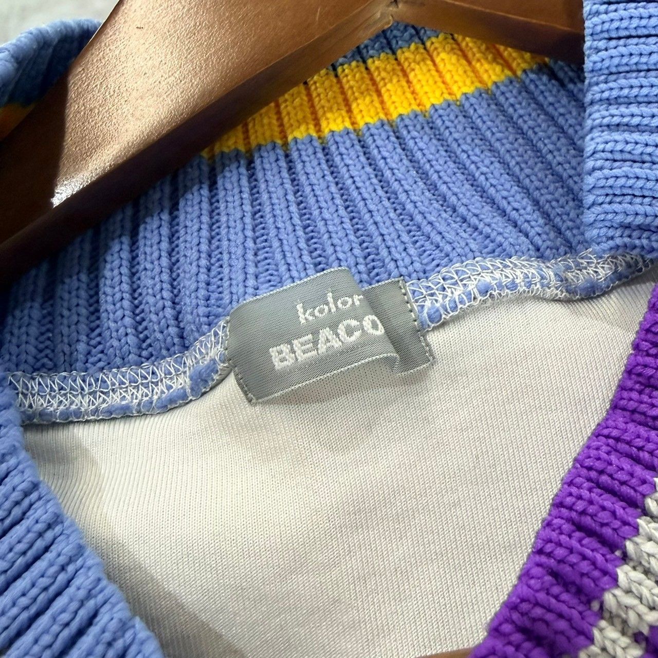 kolor BEACON カラービーコン 24SS RIB KNIT T-SHIRT ハイブリッド切替 