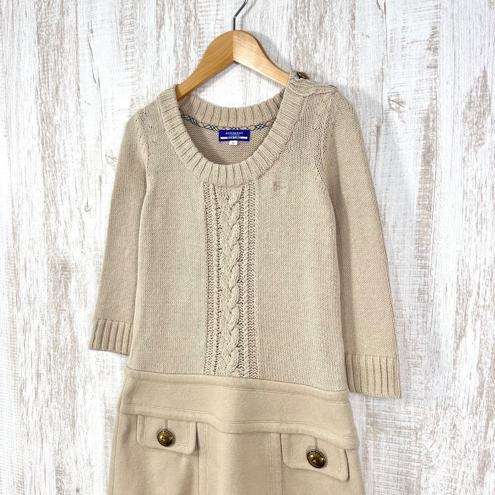 BURBERRY BLUE LABEL バーバリーブルーレーベル ホースロゴ刺繡 
