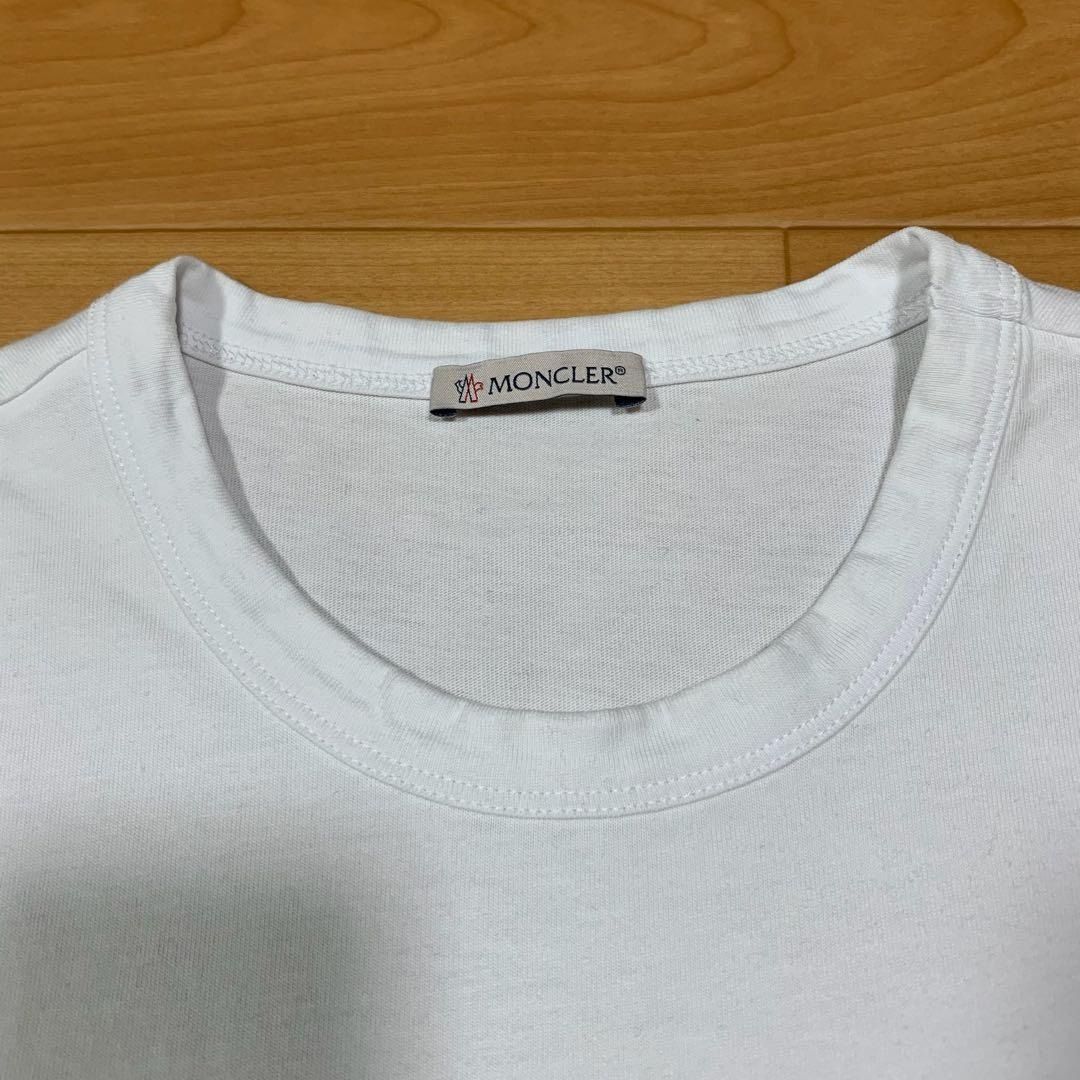 モンクレール ロゴプリント ホワイト S Tシャツ 5S79 - メルカリ