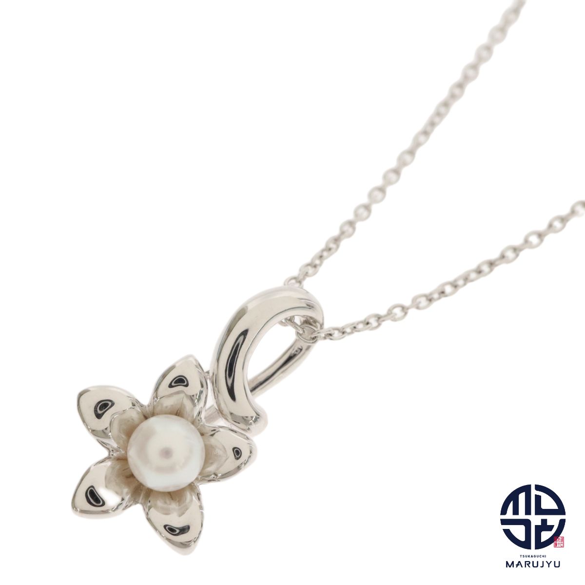 TASAKI 田崎 タサキ SILVER シルバー アコヤパール 真珠 フラワー 花 