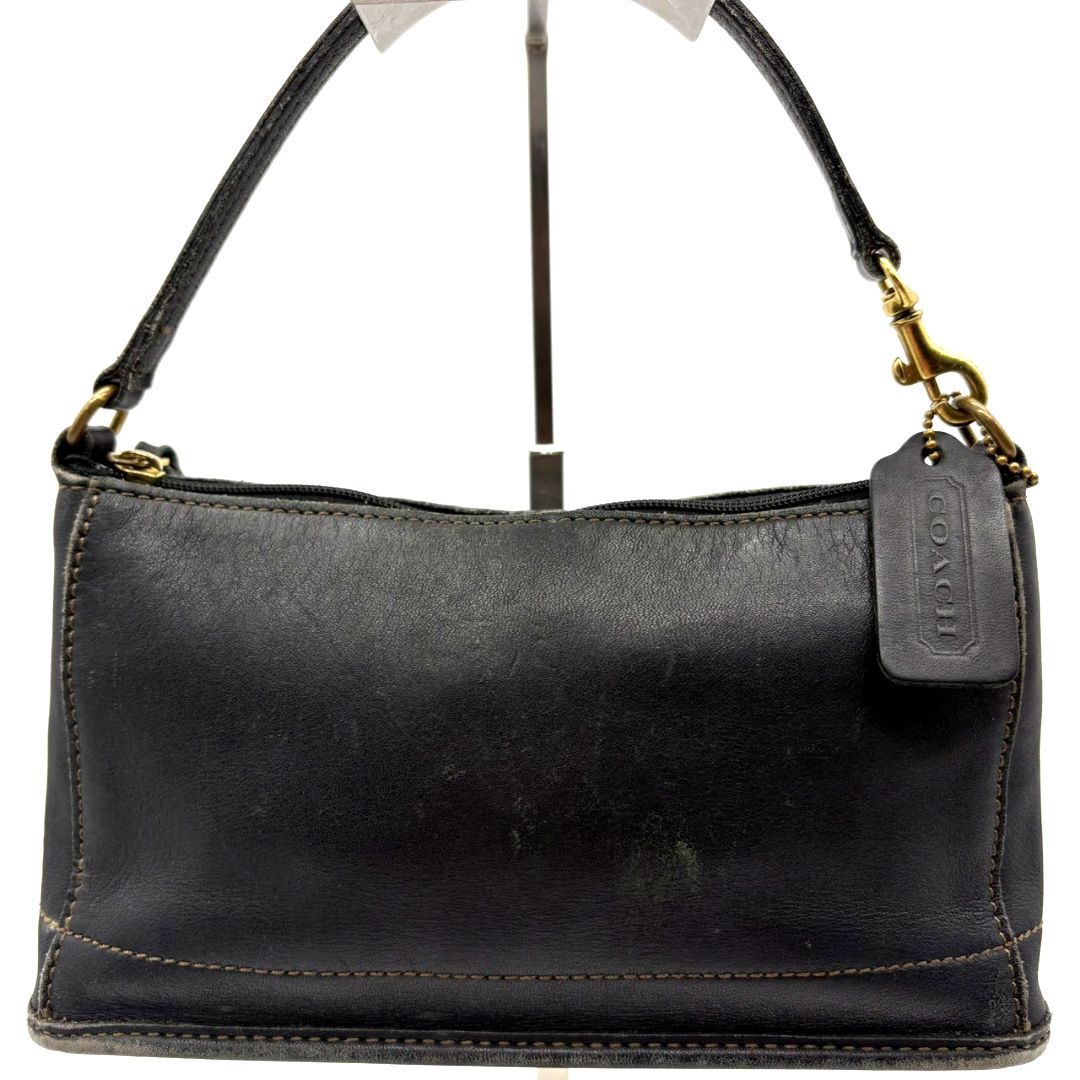 コーチ COACH アクセサリーポーチ レザー ブラック 黒 ハンドバッグ 