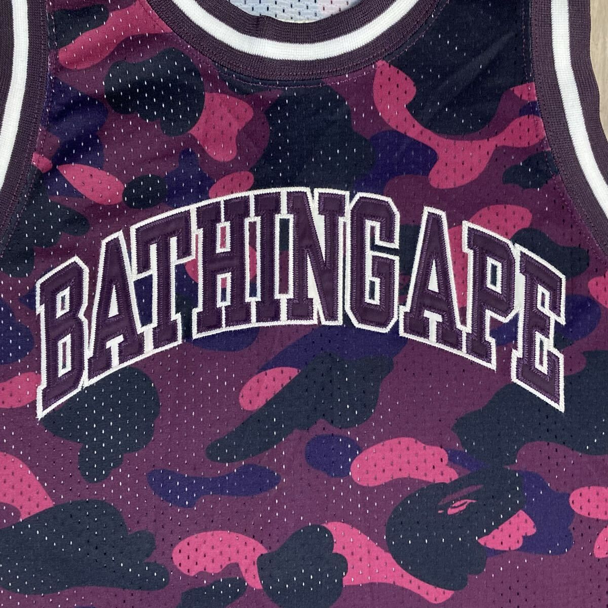 新品⭐️BAPE KIDS 迷彩柄 バスケットボール タンクトップ PURPLE CAMO BASKETBALL TANK TOP Sサイズ a bathing ape BAPE エイプ