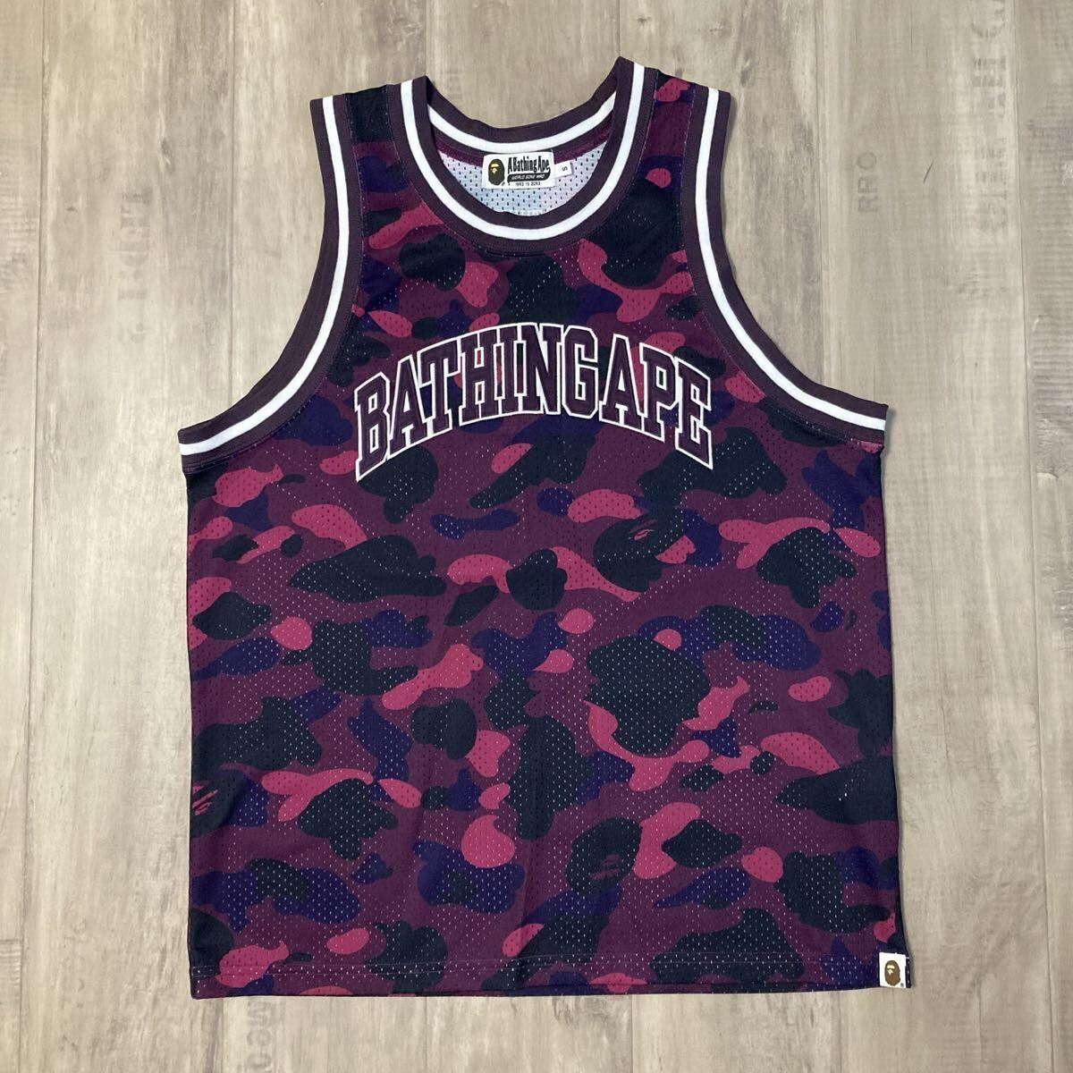 PURPLE CAMO BASKETBALL TANK TOP Sサイズ a bathing ape BAPE エイプ