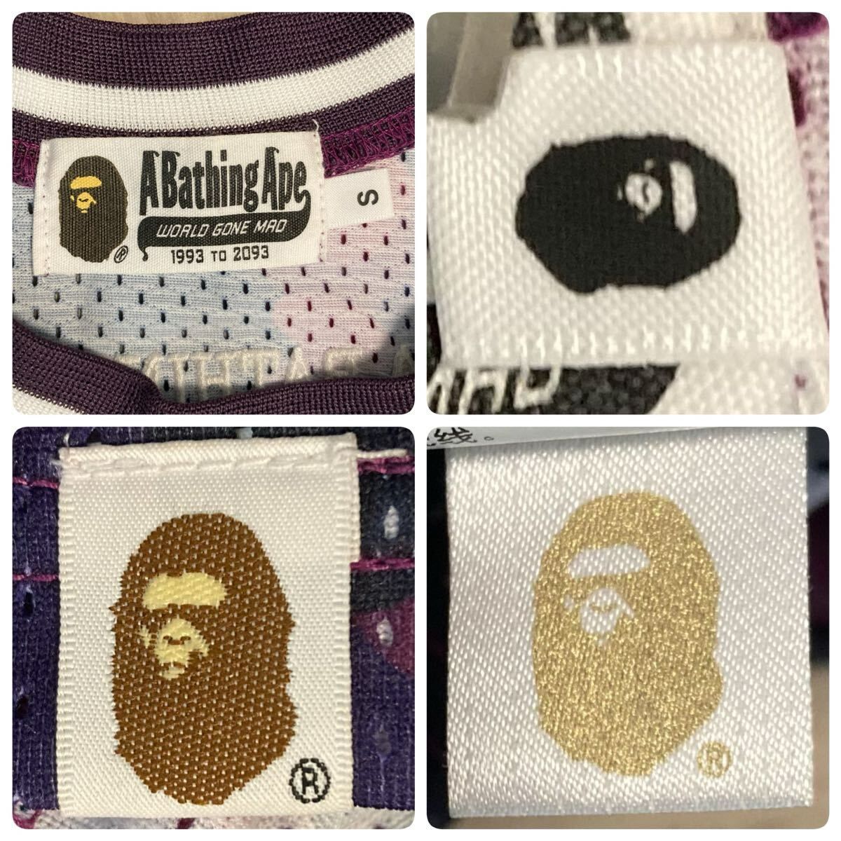 PURPLE CAMO BASKETBALL TANK TOP Sサイズ a bathing ape BAPE エイプ 