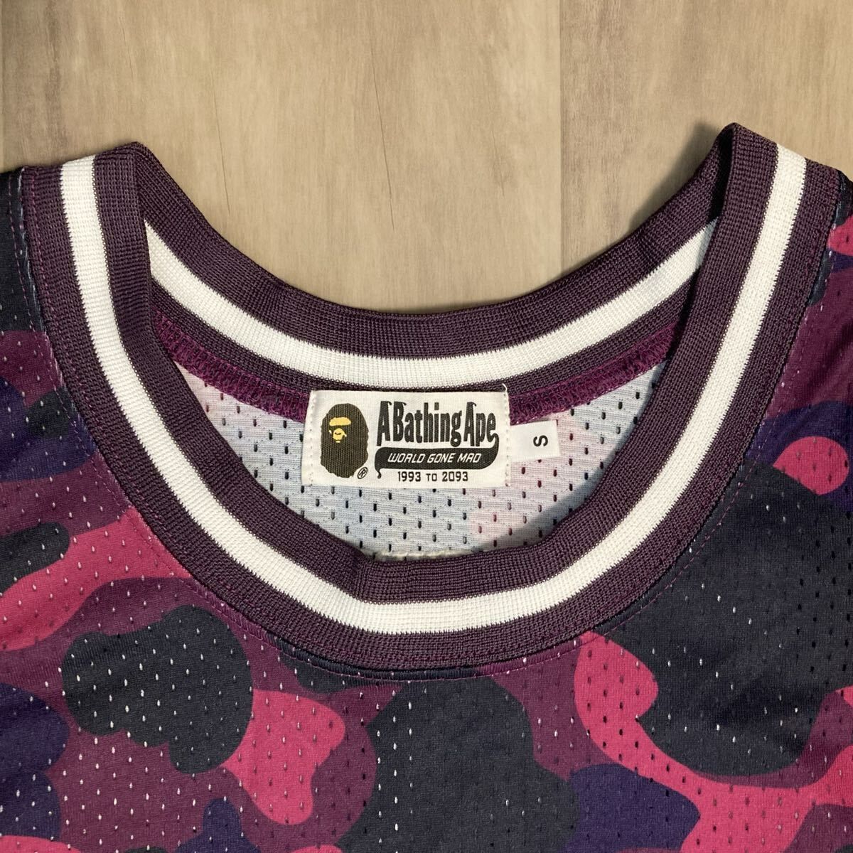PURPLE CAMO BASKETBALL TANK TOP Sサイズ a bathing ape BAPE エイプ