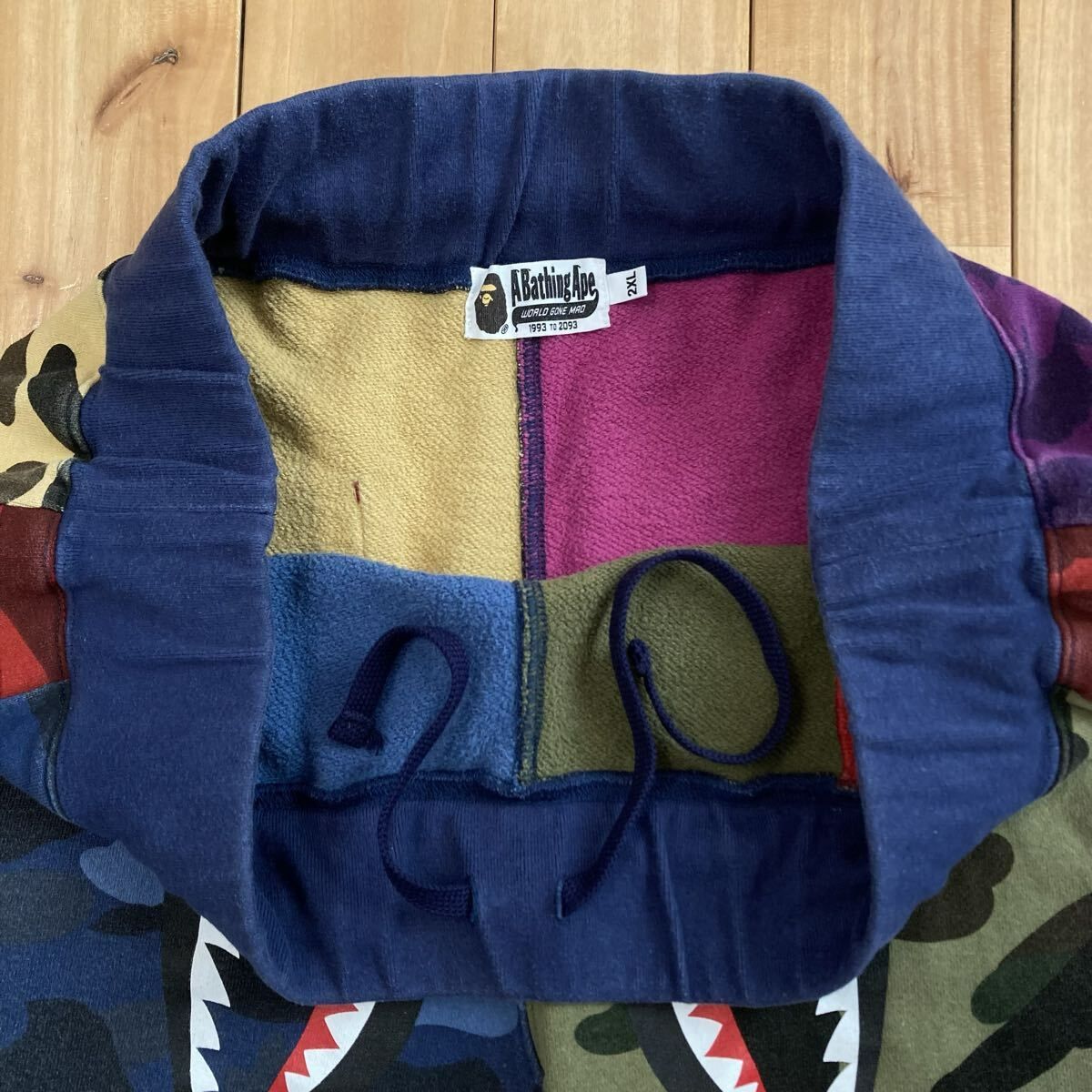 ☆2XL☆ Mix Camo シャーク ハーフパンツ a bathing ape BAPE shark