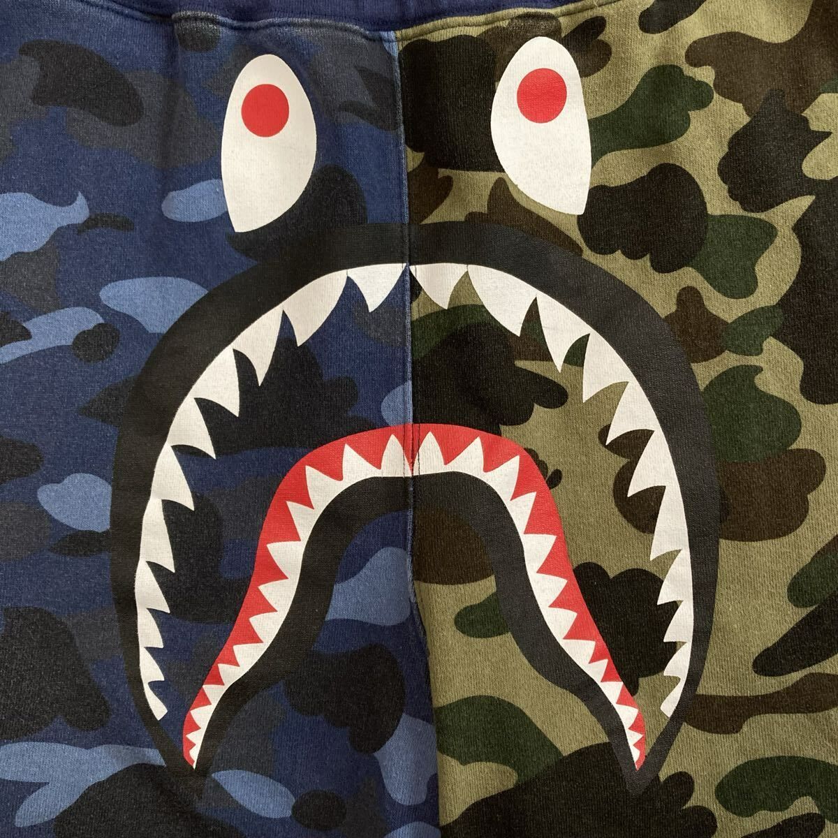 ☆2XL☆ Mix Camo シャーク ハーフパンツ a bathing ape BAPE shark