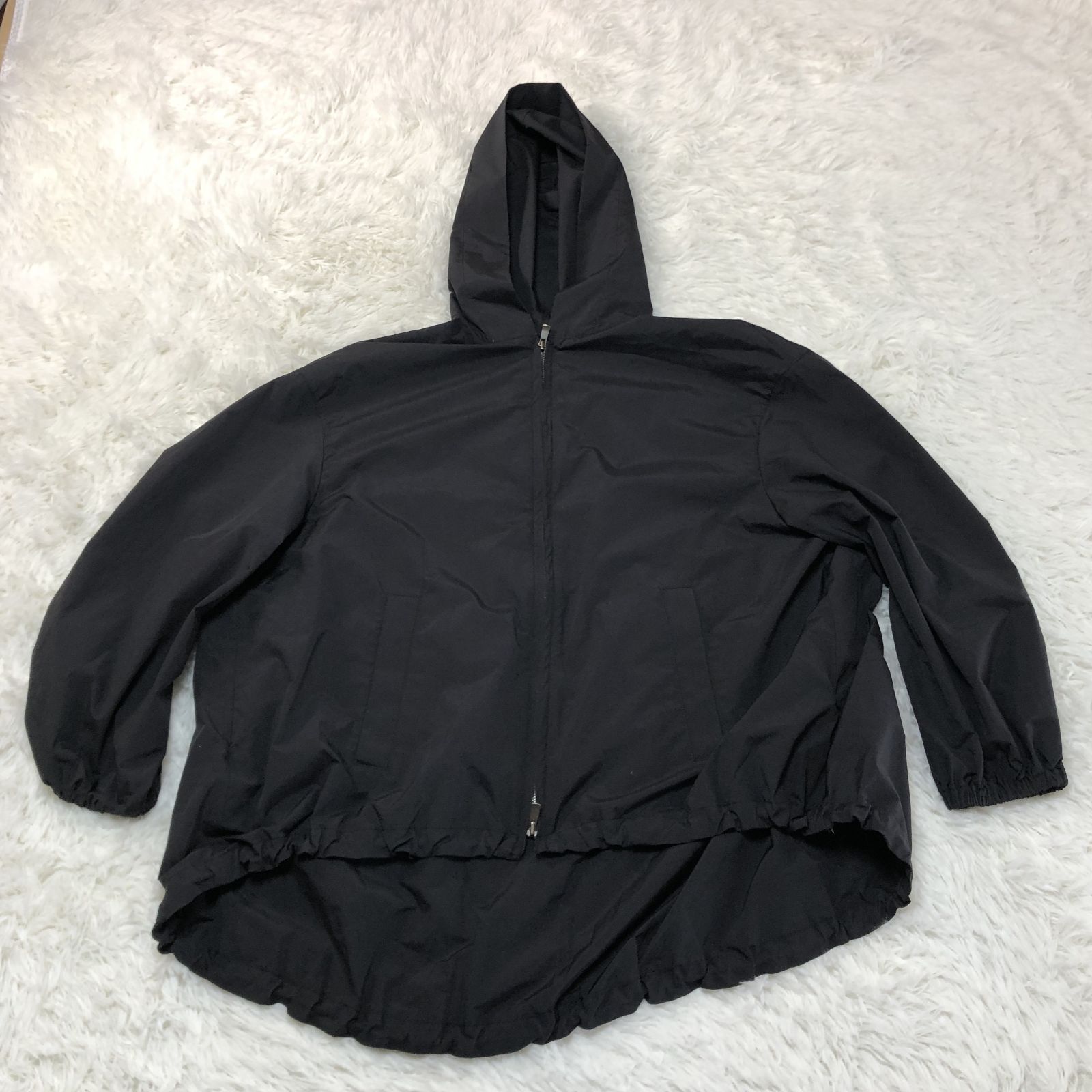 theory luxe フーディーブルゾン ／ジップアップ 黒 サイズ38 