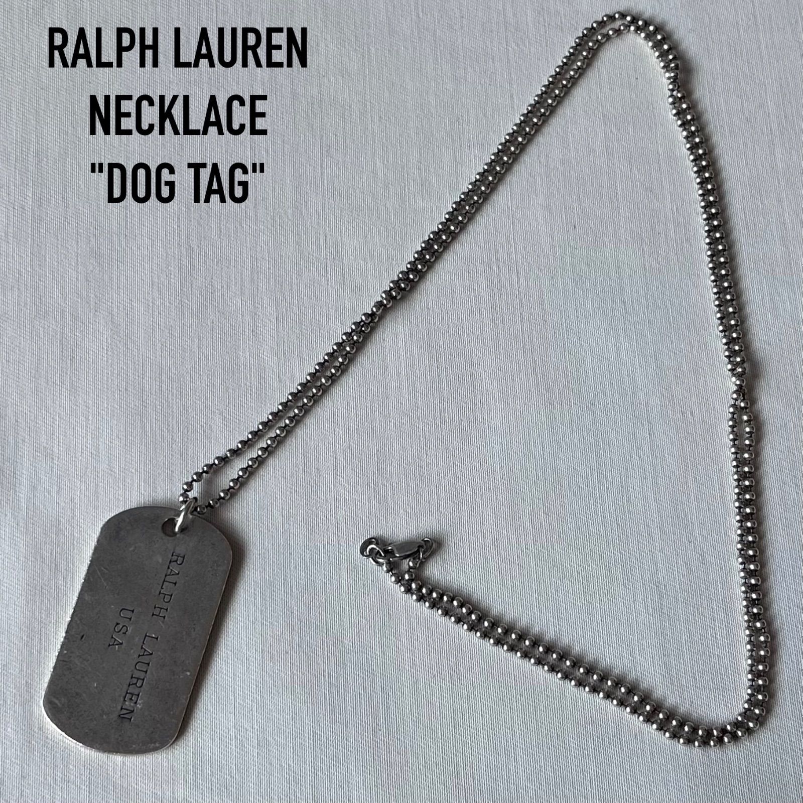 ラルフローレン ralph lauren ネックレス ドッグタグ ボールチェーン