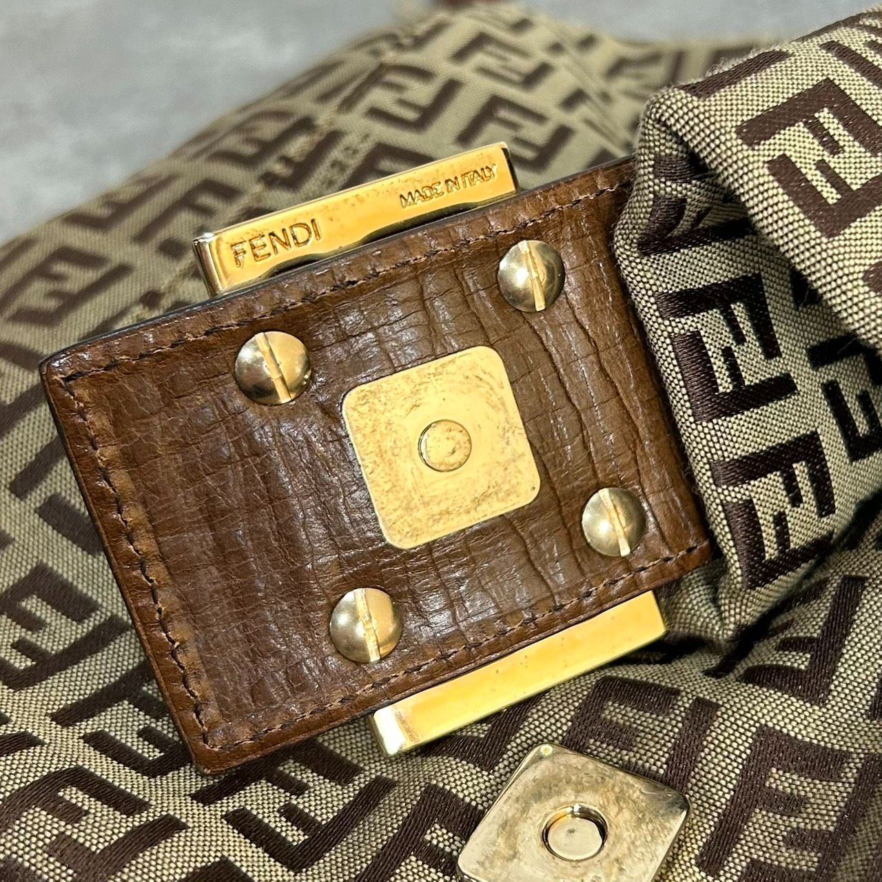 VINTAGE FENDI フェンディ FENDI マンマバケット ズッキーノ柄 ズッカ 
