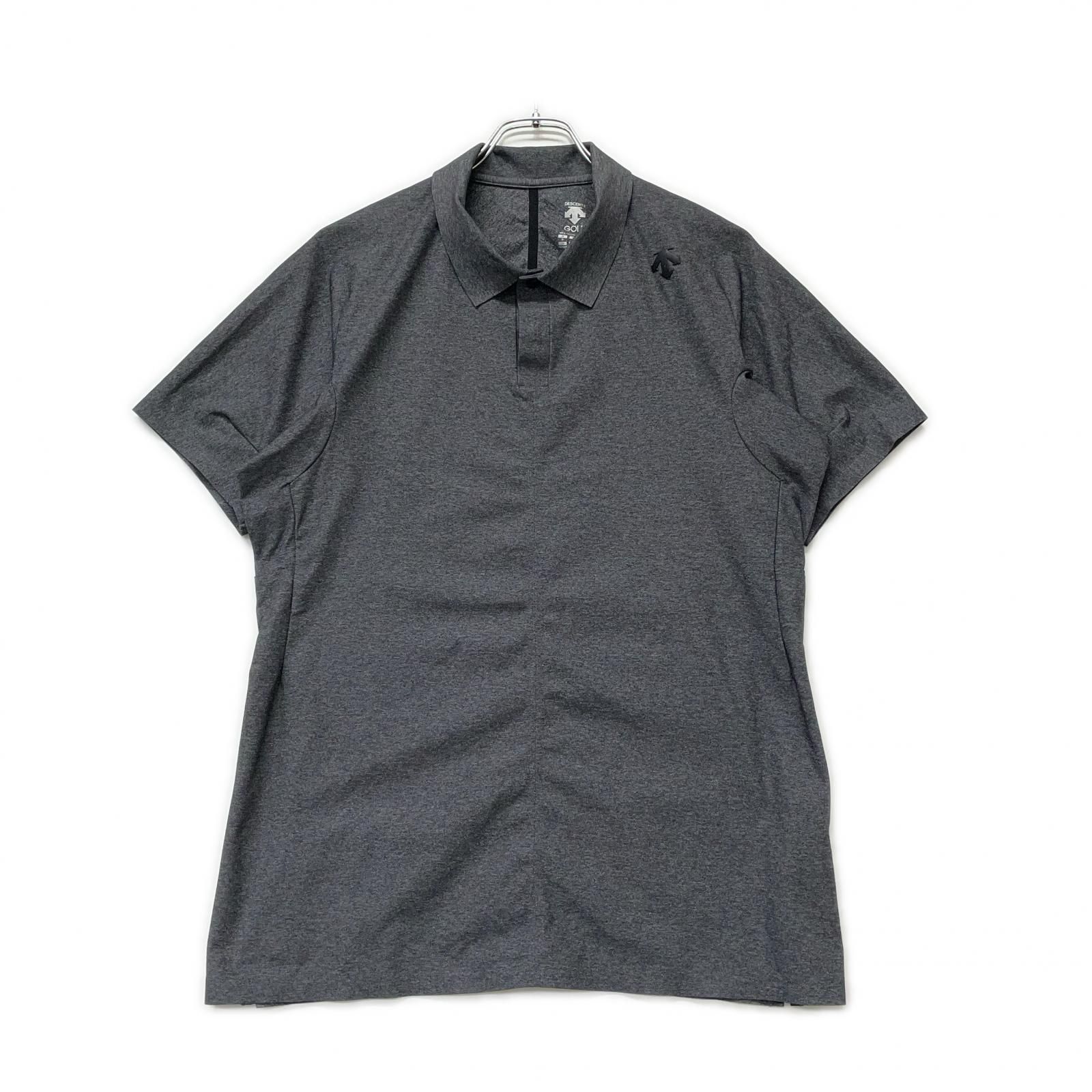 【けんけん】 DESCENTE GOLF ポロシャツ Oサイズ グレー 中古 メンズ デサントゴルフ DESCENTE GOLF 半袖ポロシャツ O グレー