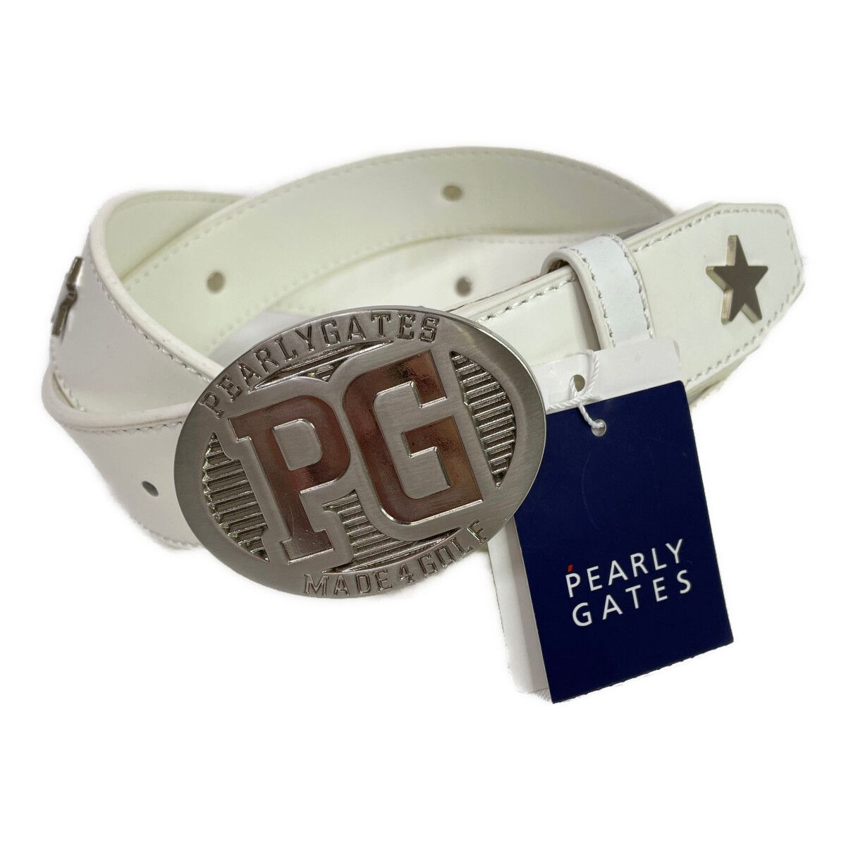 ゴルフ 未使用品 パーリーゲイツ PEARLY GATES ベルト フリー ホワイト