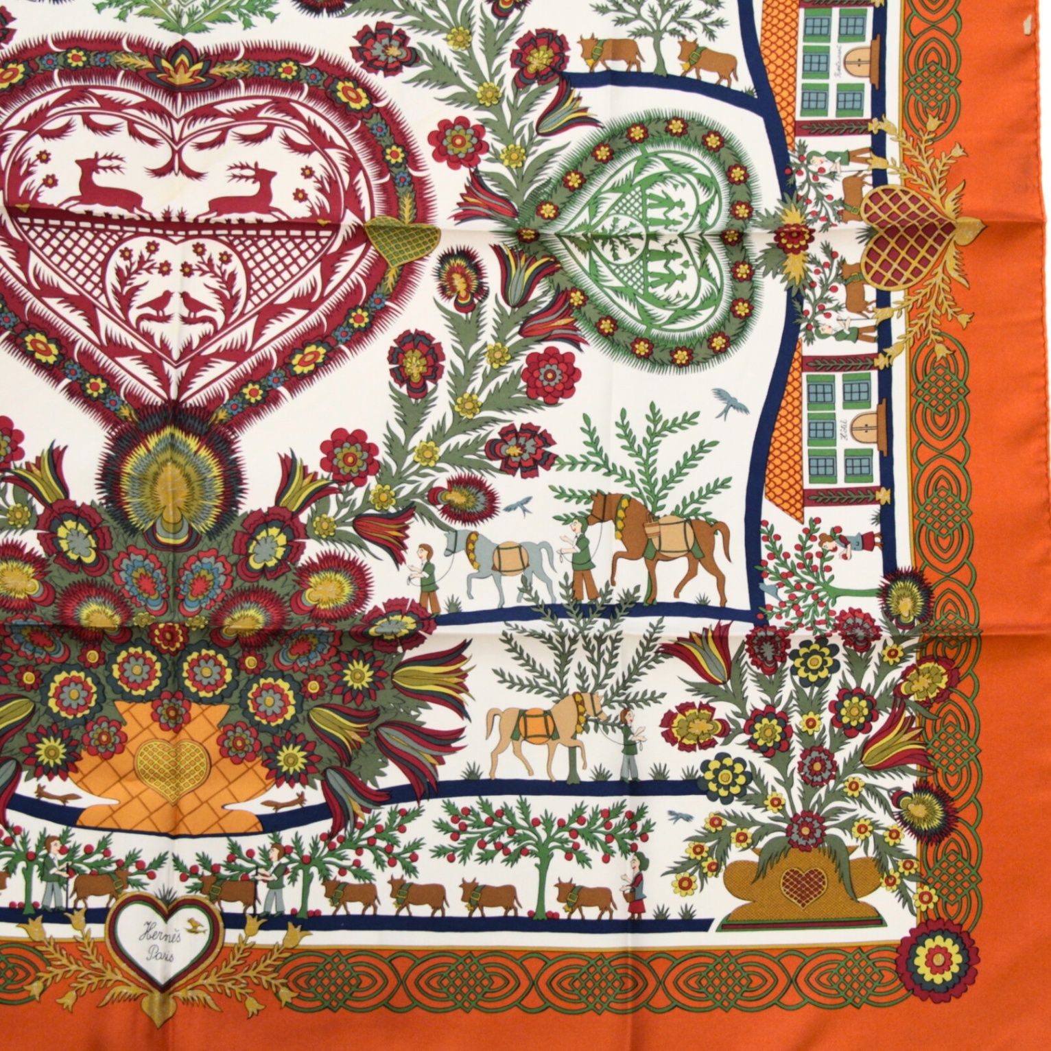 エルメス HERMES カレ90 Decoupages デコパージュ 大判スカーフ シルク