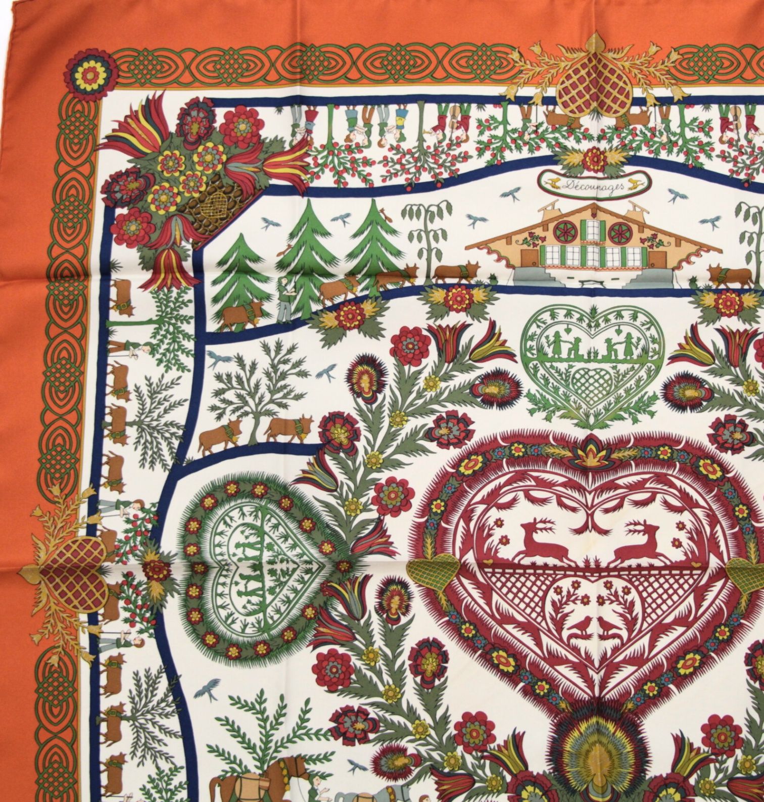 エルメス HERMES カレ90 Decoupages デコパージュ 大判スカーフ シルク