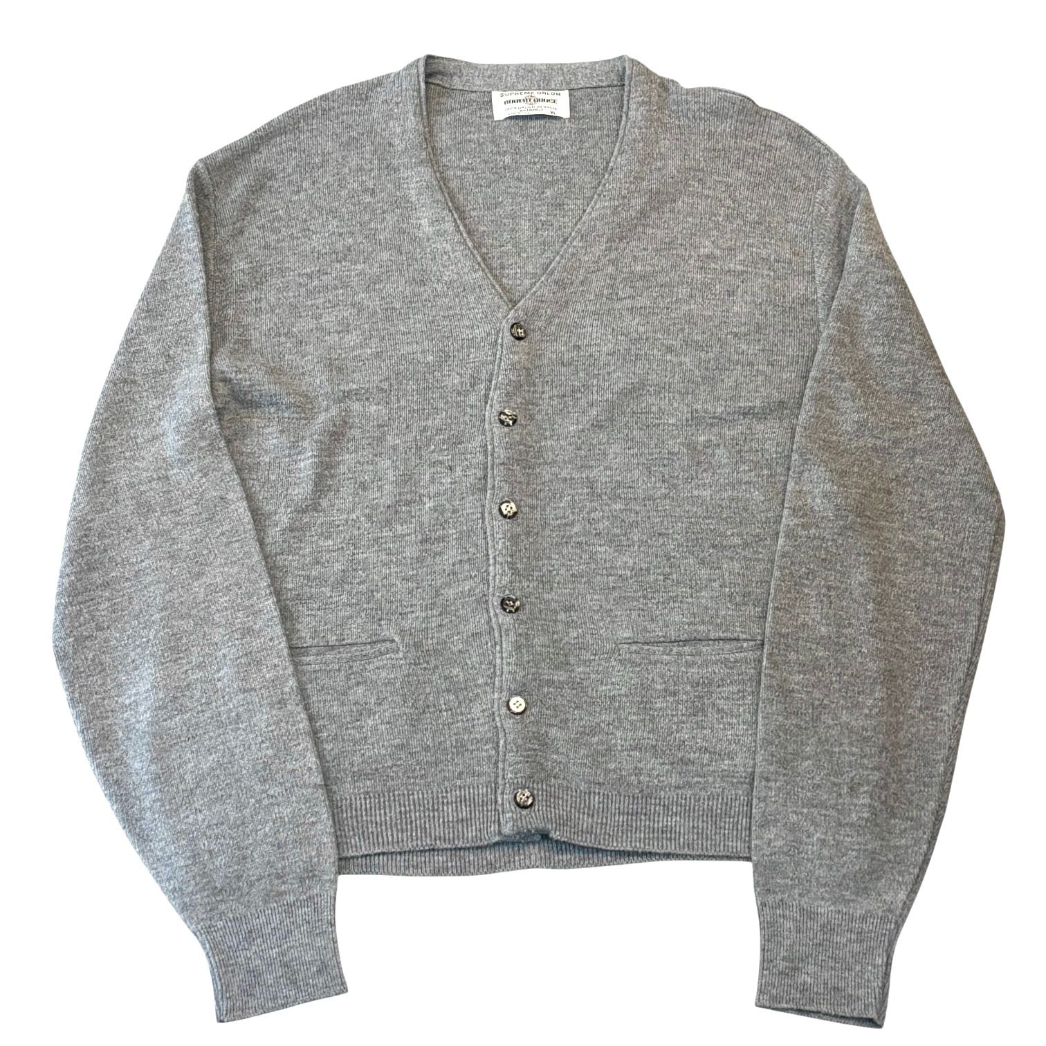 USA製 80s ROBERT BRUCE Cardigan XL Gray ロバート ブルース 
