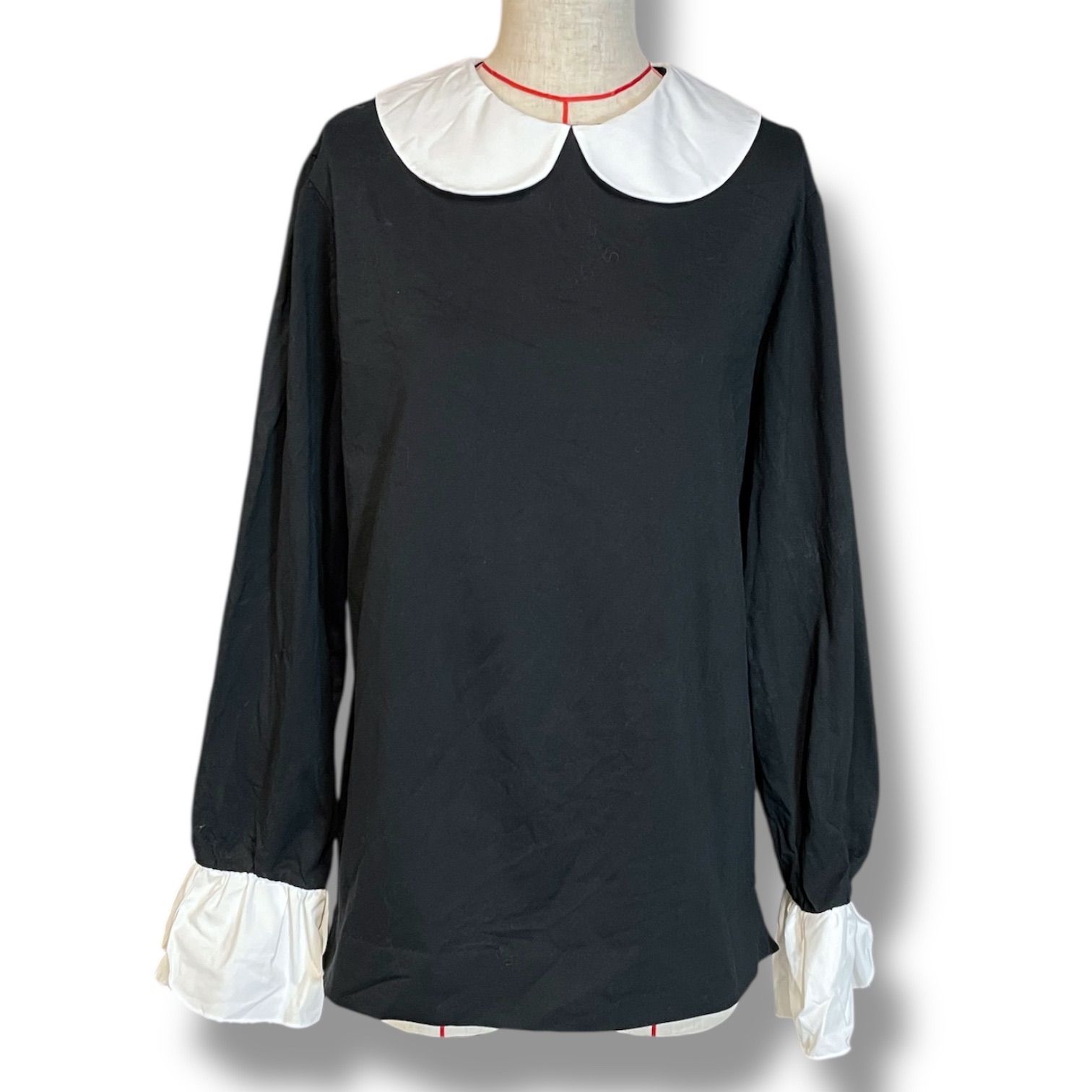 STINA closet スティナ tulip blouse チューリップブラウス 丸襟 長袖 