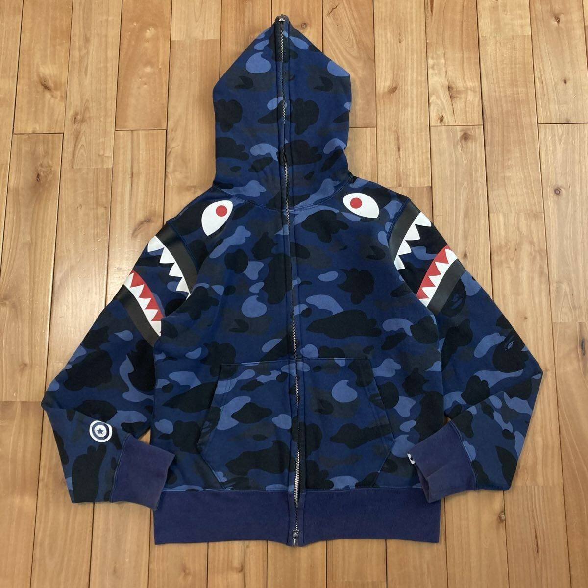 迷彩パーカー エイプ 迷彩 青 A Bathing Ape 青ピンク迷彩パーカー A