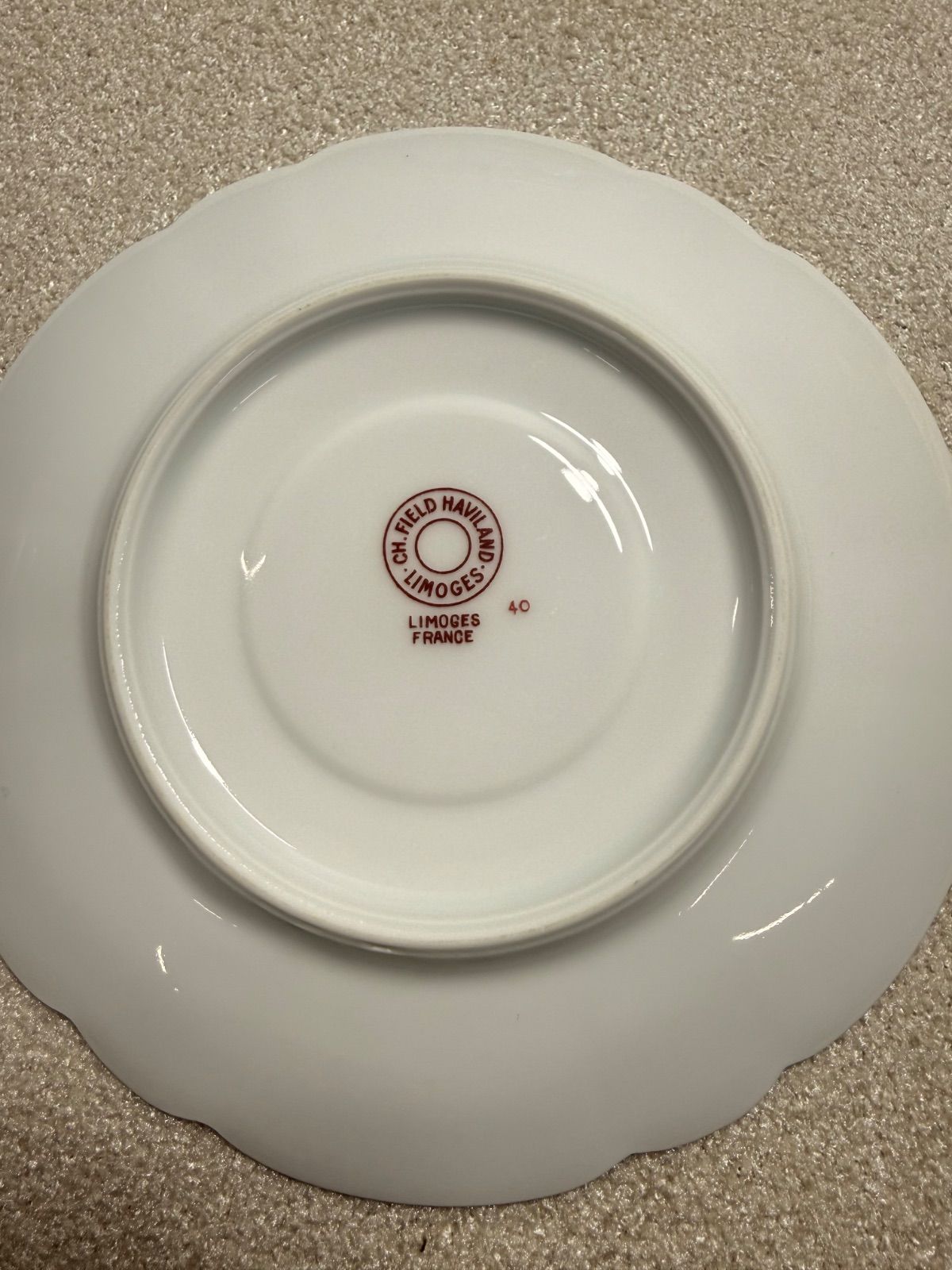 LIMOGES Haviland FRANCE プレート 6枚 リモージュ CH.FIELD HAVILAND プレート 6枚セット 17cm 花柄 フランス