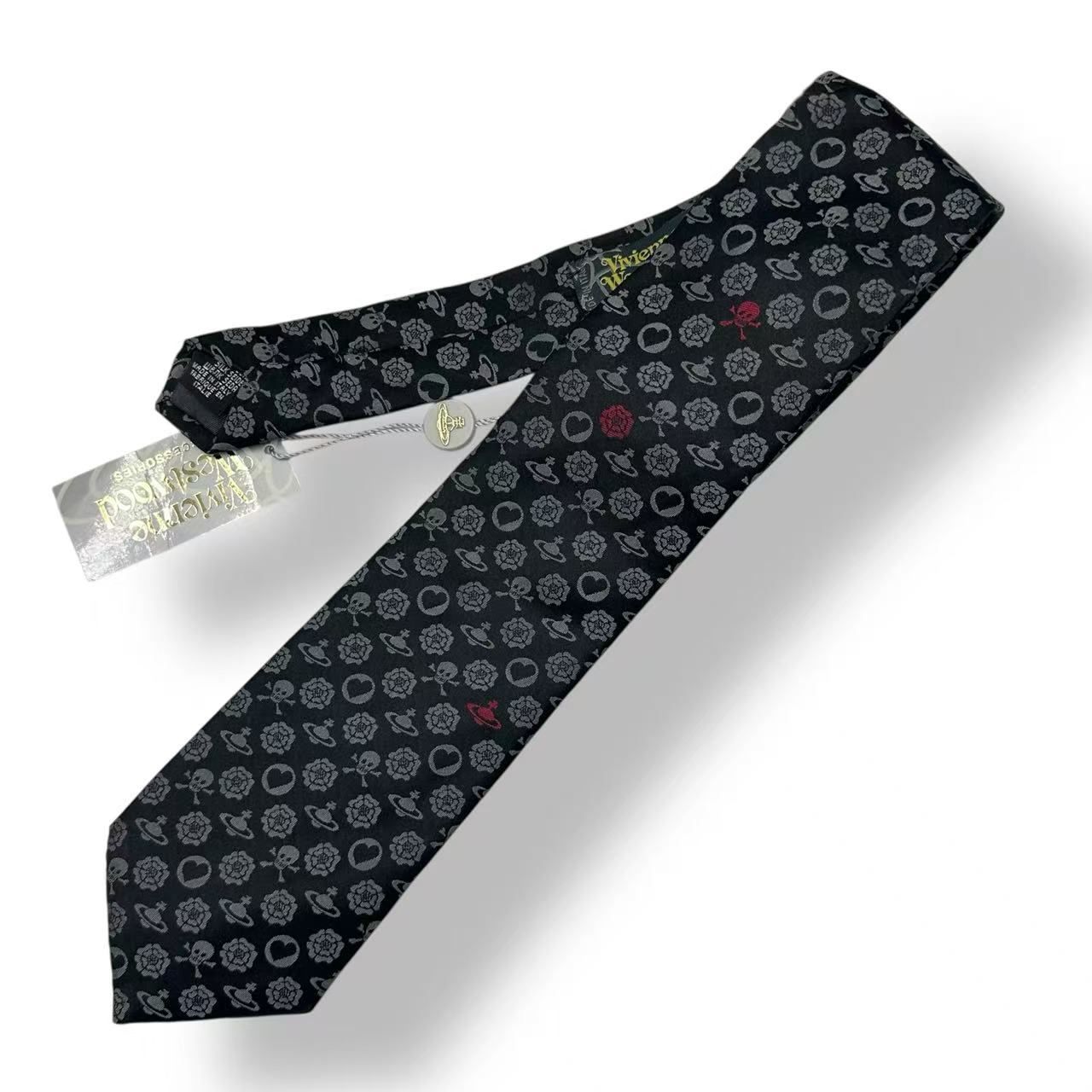 Vivienne Westwood スカル　ハート　ネクタイ　未使用 未使用品 Vivienne Westwood ビビアン ネクタイ スカル ハート シルク