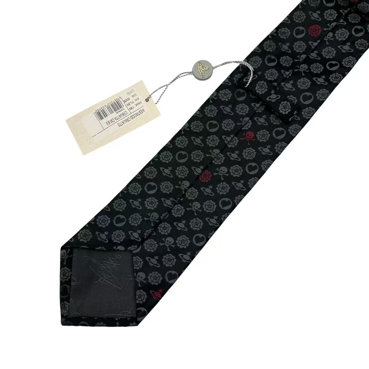 Vivienne Westwood スカル　ハート　ネクタイ　未使用 未使用品 Vivienne Westwood ビビアン ネクタイ スカル ハート シルク