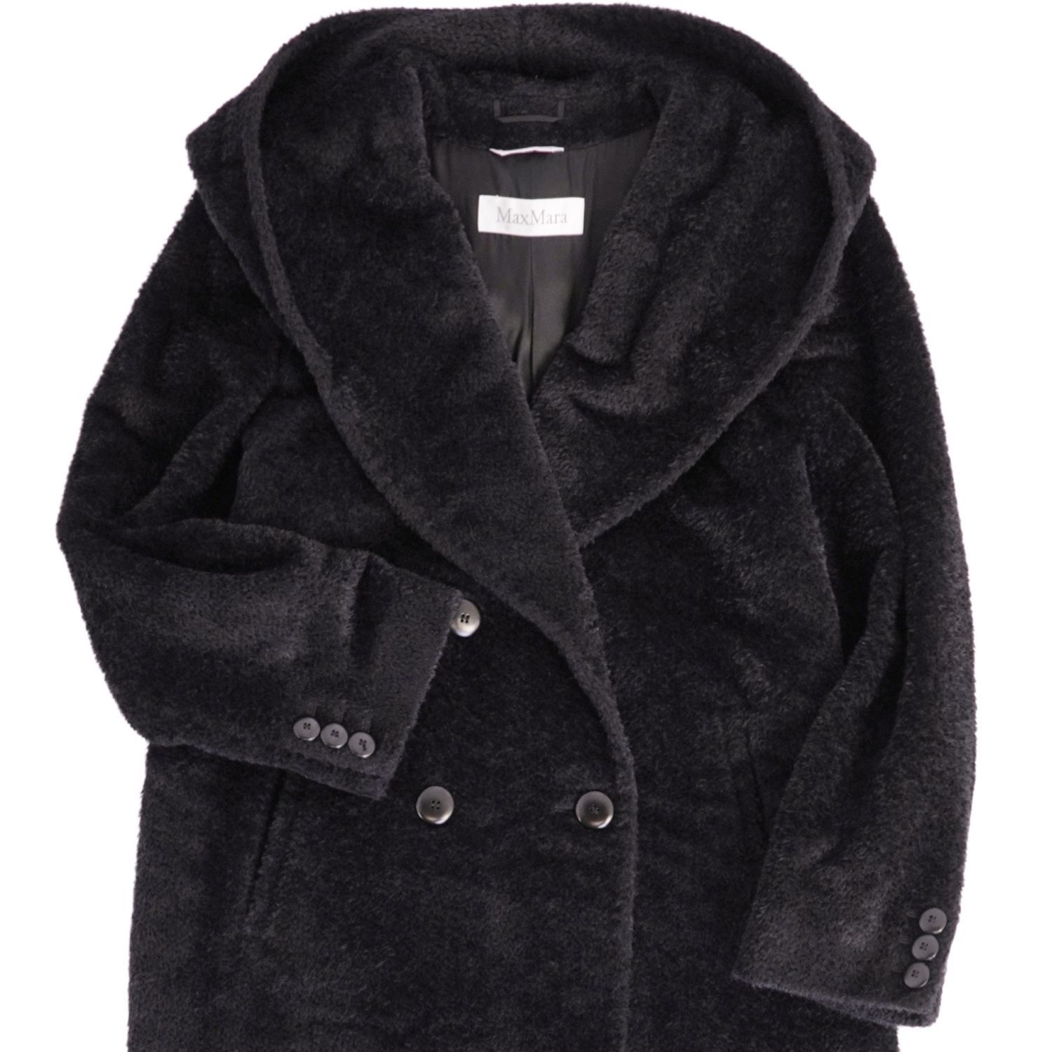 美品 マックスマーラ Max Mara 白タグ コート ロングコート フード付き