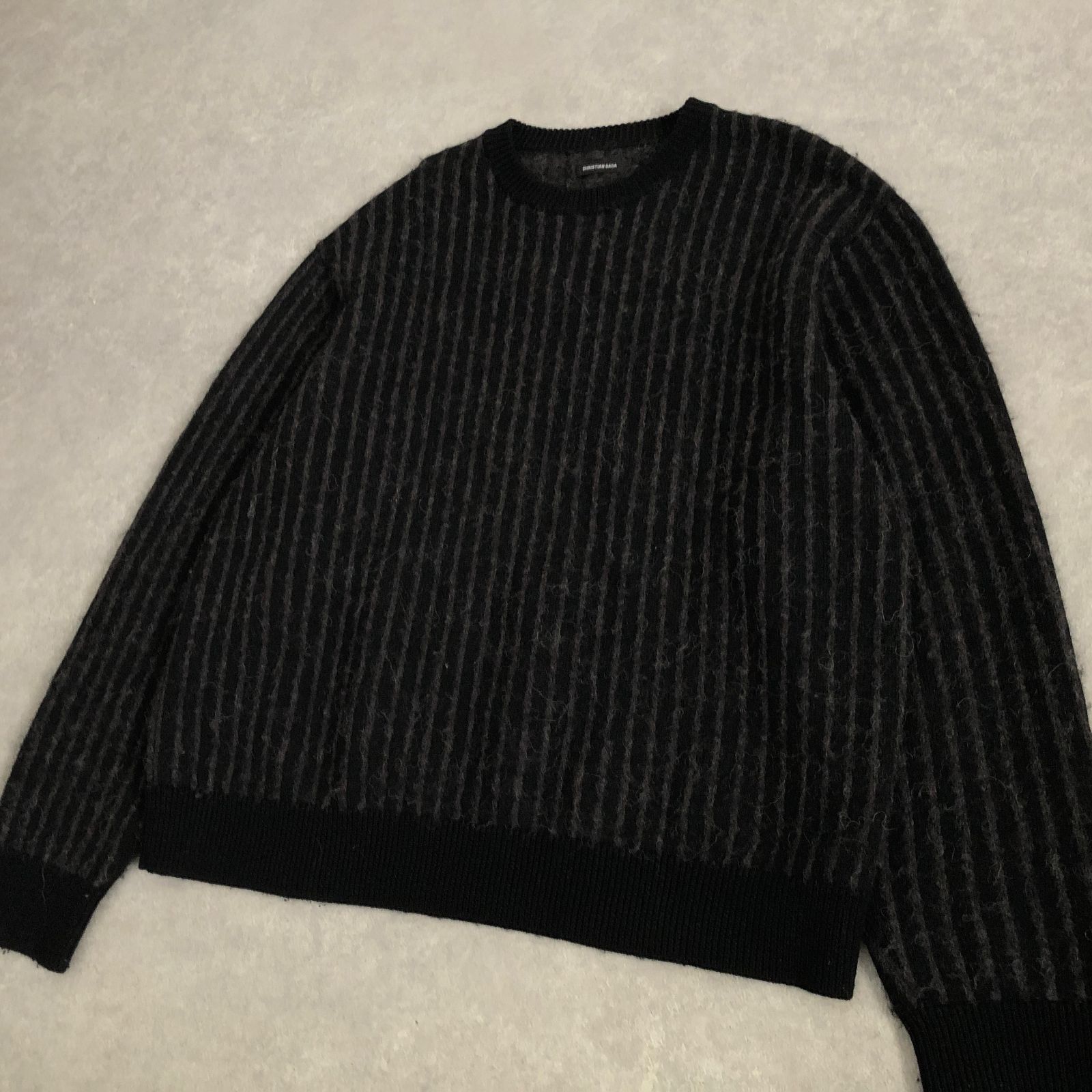 トップス CHRISTIAN DADA Crushed striped knit y2k CHRISTIAN DADA Alpaca Wool Design Knit Sweater Christian Dada