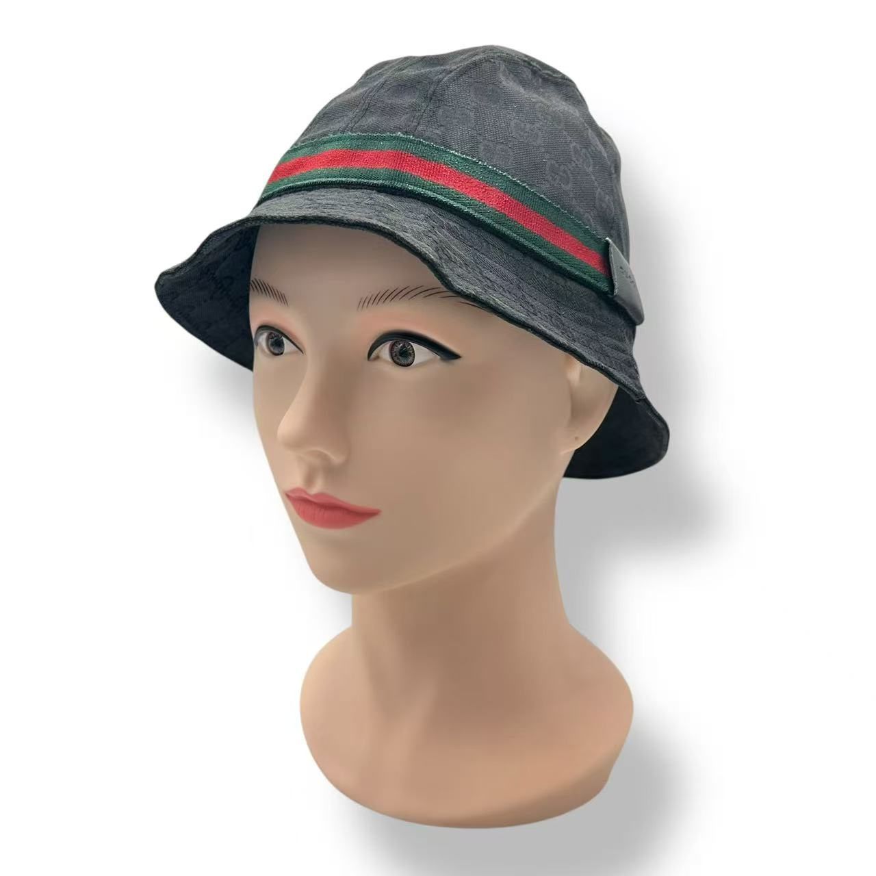 極美品 GUCCI グッチ GGキャンパス シェリーライン ハット 極美品 GUCCI グッチ GGキャンパス シェリーライン ハット