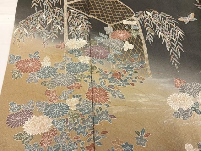 平和屋着物●訪問着　友禅　流水草花文　暈し染め　正絹　逸品　AABG3474ph 友禅 訪問着 女性着物 | 通販・人気ランキング - 価格.com