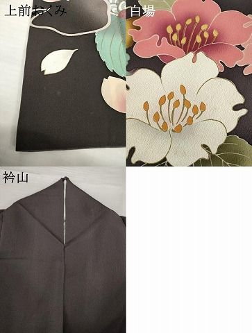 平和屋着物●訪問着　花蝶文　暈し染め　金彩　ロング丈　正絹　逸品　AABG4942ck 平和屋着物○訪問着 花蝶文 暈し染め 金彩 ロング丈 正絹 逸品