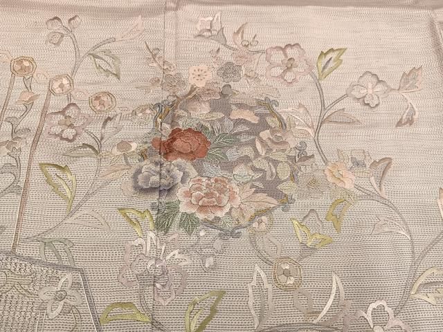 平和屋着物○訪問着 本場大島紬 中国三大刺繍 汕頭刺繍 スワトウ刺繍