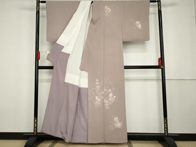 平和屋着物●訪問着　友禅　枝花文　金彩　正絹　逸品　AABG3556cs 平和屋着物○訪問着 友禅 枝花文 金彩 正絹 逸品 AABG3556cs - メルカリ
