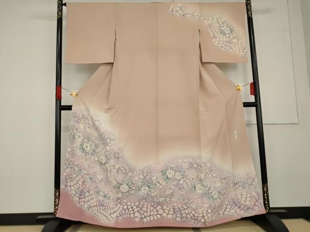 平和屋着物○本草木染作家 瑞鳳 訪問着 辻が花 絞り 暈し染め 正絹 