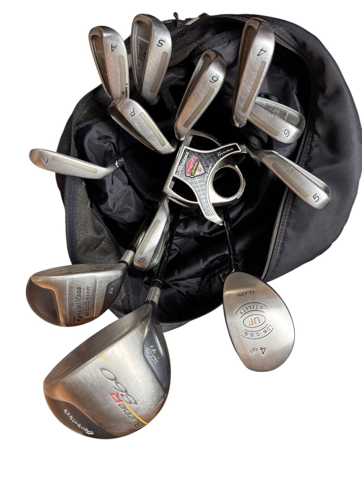 TaylorMade メンズ ゴルフセット 13本 キャディバッグ付 初心者〜中級