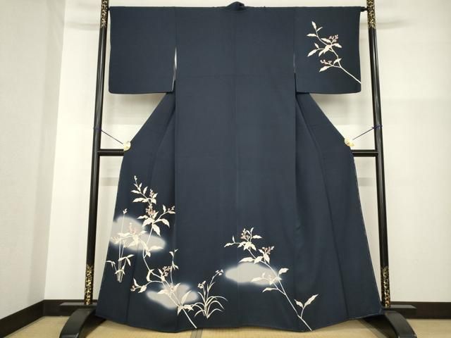 平和屋着物○訪問着 御所車流水花文 暈し染め 金彩 正絹 逸品