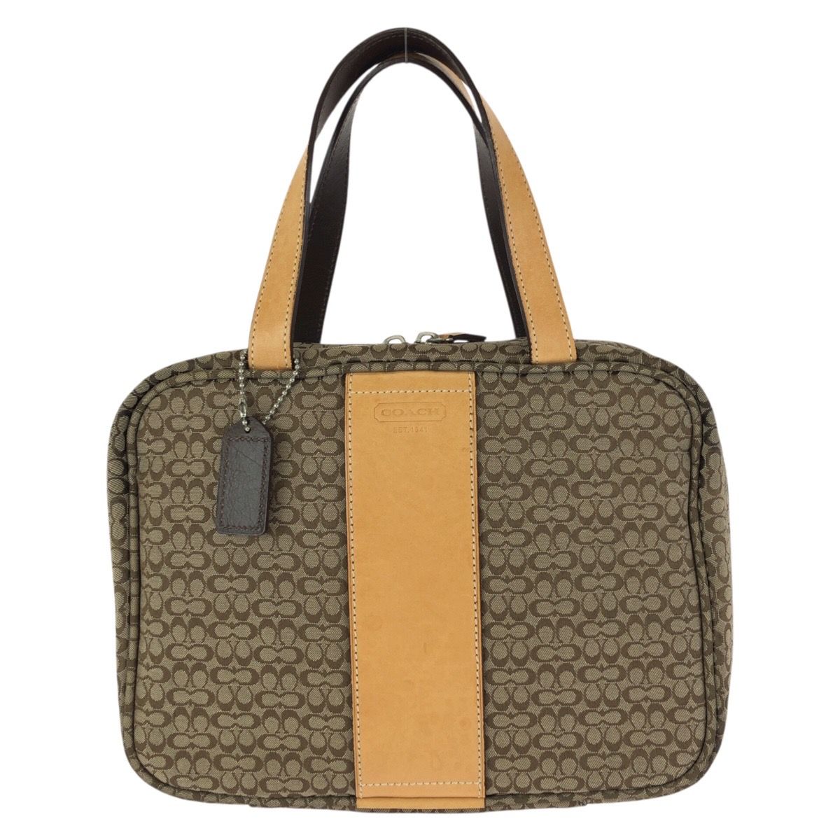 レディース 美品 COACH コーチ シグネチャー ブラウン ベージュ