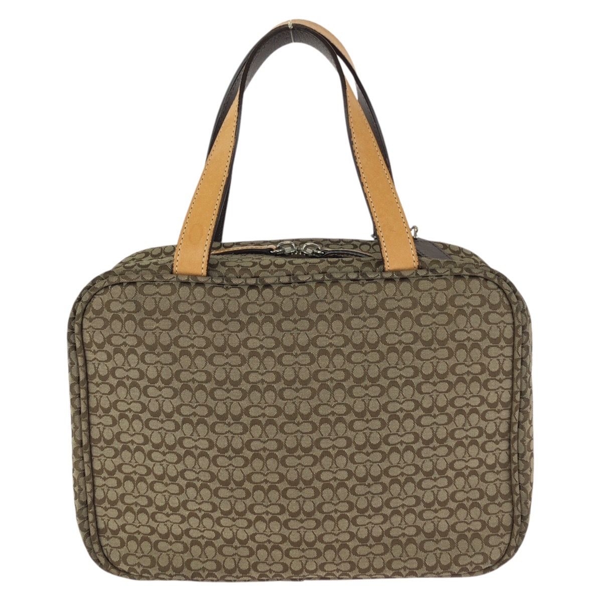 レディース 美品 COACH コーチ シグネチャー ブラウン ベージュ