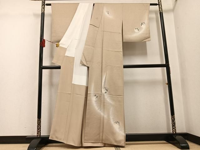 平和屋着物●訪問着　草花丸文　暈し染め　金彩　正絹　逸品　AABG6499ph 平和屋着物○訪問着 草花文 暈し染め 金彩 正絹 逸品 AABI0600ph