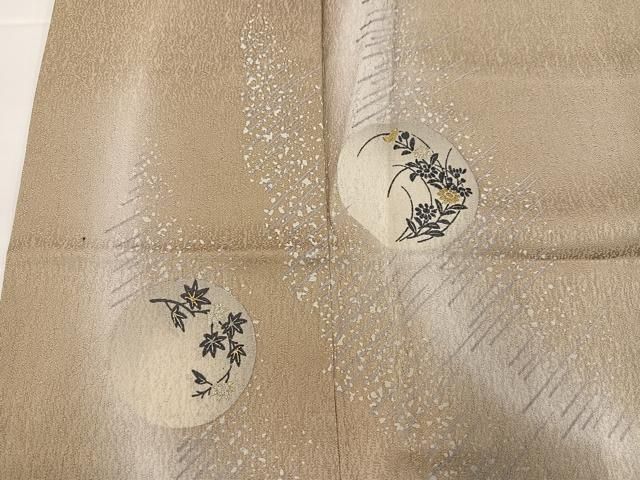 平和屋着物●訪問着　草花丸文　暈し染め　金彩　正絹　逸品　AABG6499ph 平和屋着物○訪問着 草花丸文 暈し染め 金彩 正絹 逸品 AABG6499ph