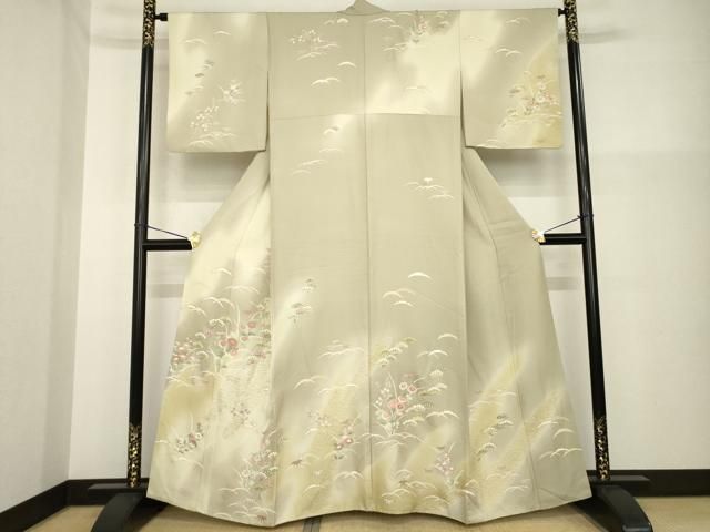 平和屋着物●訪問着　草花文　暈し染め　金彩　正絹　逸品　AABG5846ck 平和屋着物□訪問着 草花文 暈し染め 金彩 正絹 逸品 CABF5768oy