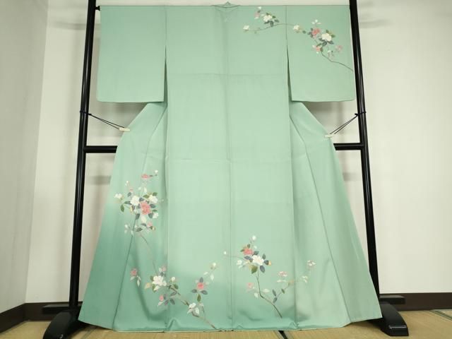 平和屋着物●訪問着　友禅　枝花文　暈し染め　正絹　逸品　DABC3426az 平和屋着物○訪問着 友禅 枝花文 暈し染め 正絹 逸品 CABD9297ghの通販