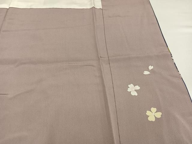 平和屋着物○訪問着 友禅 駒刺繍 御所車花冊子文 暈し染め 金彩 正絹