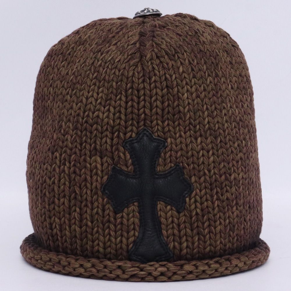 CHROME HEARTS レザークロスパッチ コットン ビーニー オールド