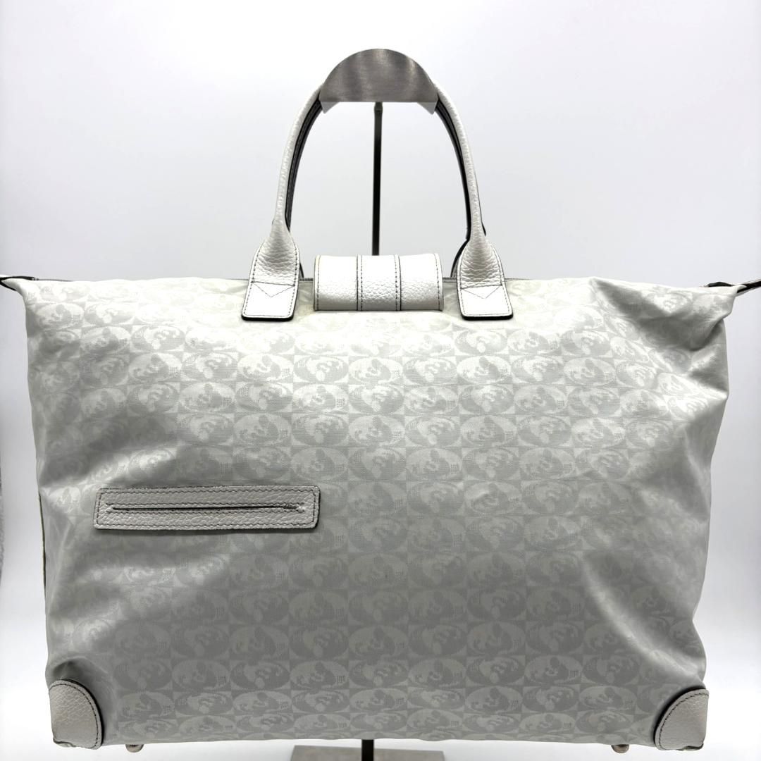 ペレボルサ PELLE BORSA ハンドバッグ ナイロン ホワイト 白 大容量 A4 