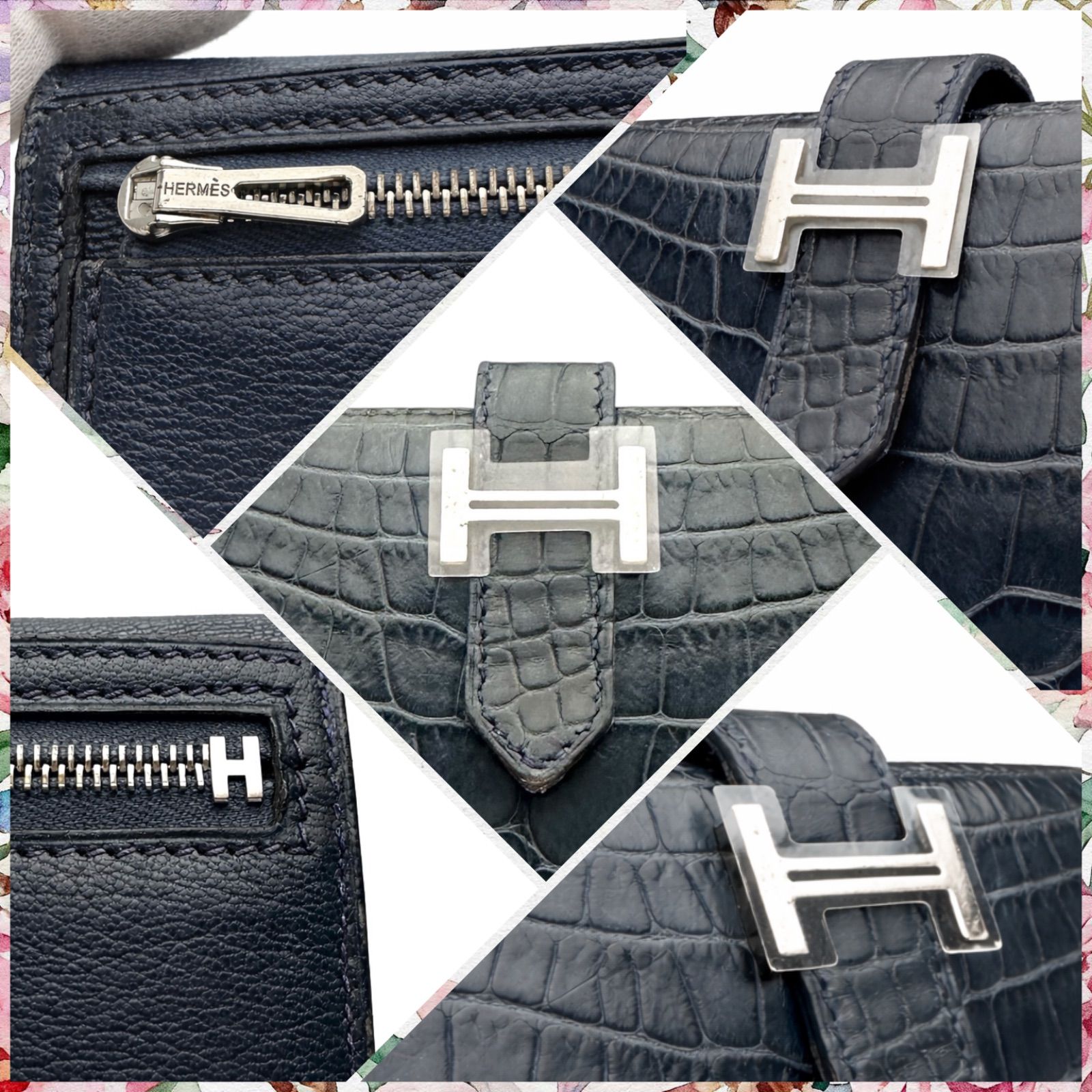 ?値下げ不可?HERMES【極希少！|鑑定書付】ブルー 刻印⬜︎R ベアン 
