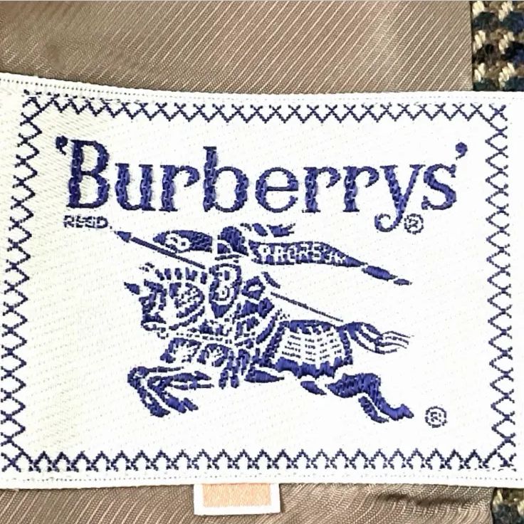 ヴィンテージ Burberrys バーバリー 毛 ウール 絹 シルク ダブル