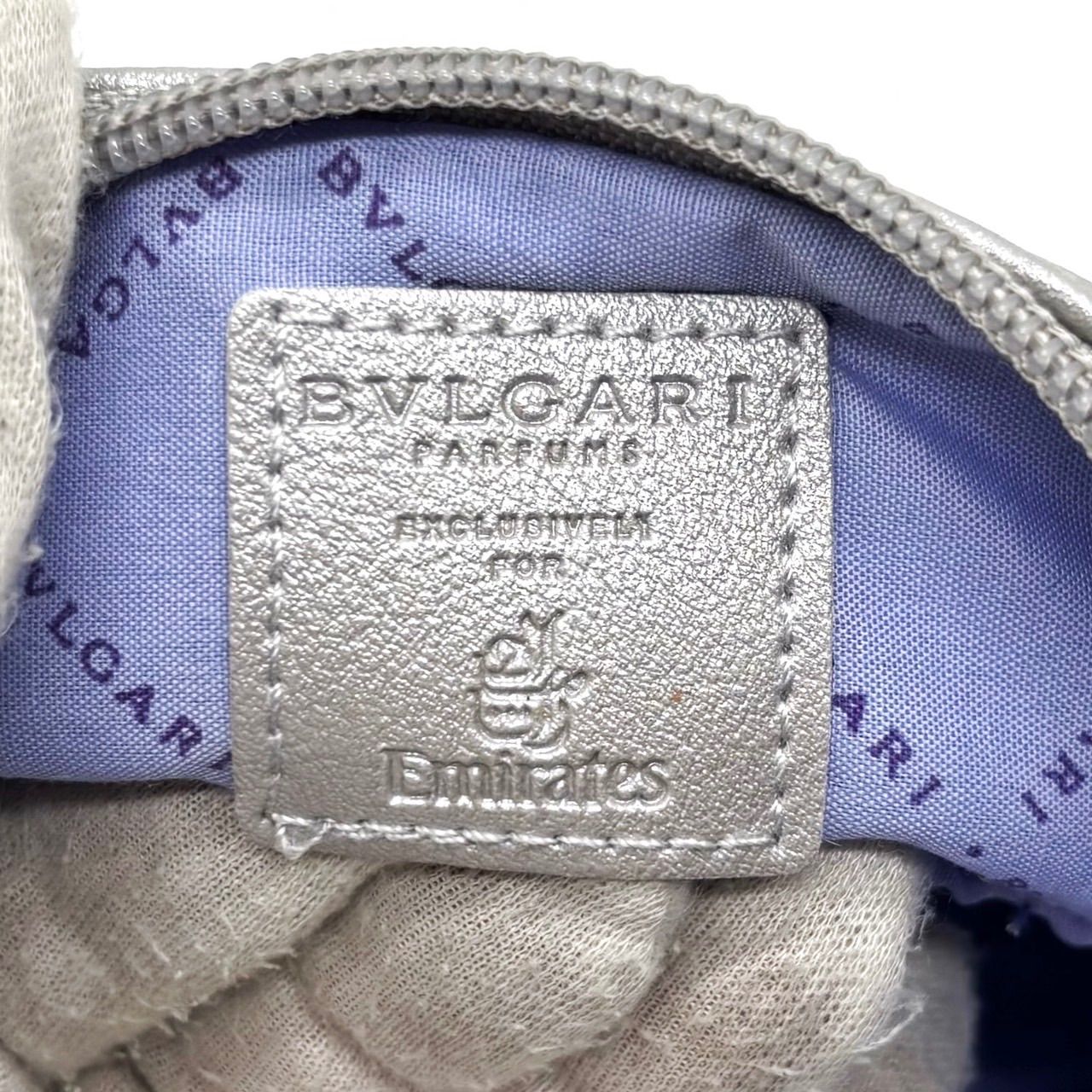 美品】BVLGARI ブルガリ エミレーツ航空 アメニティ ポーチ シルバー