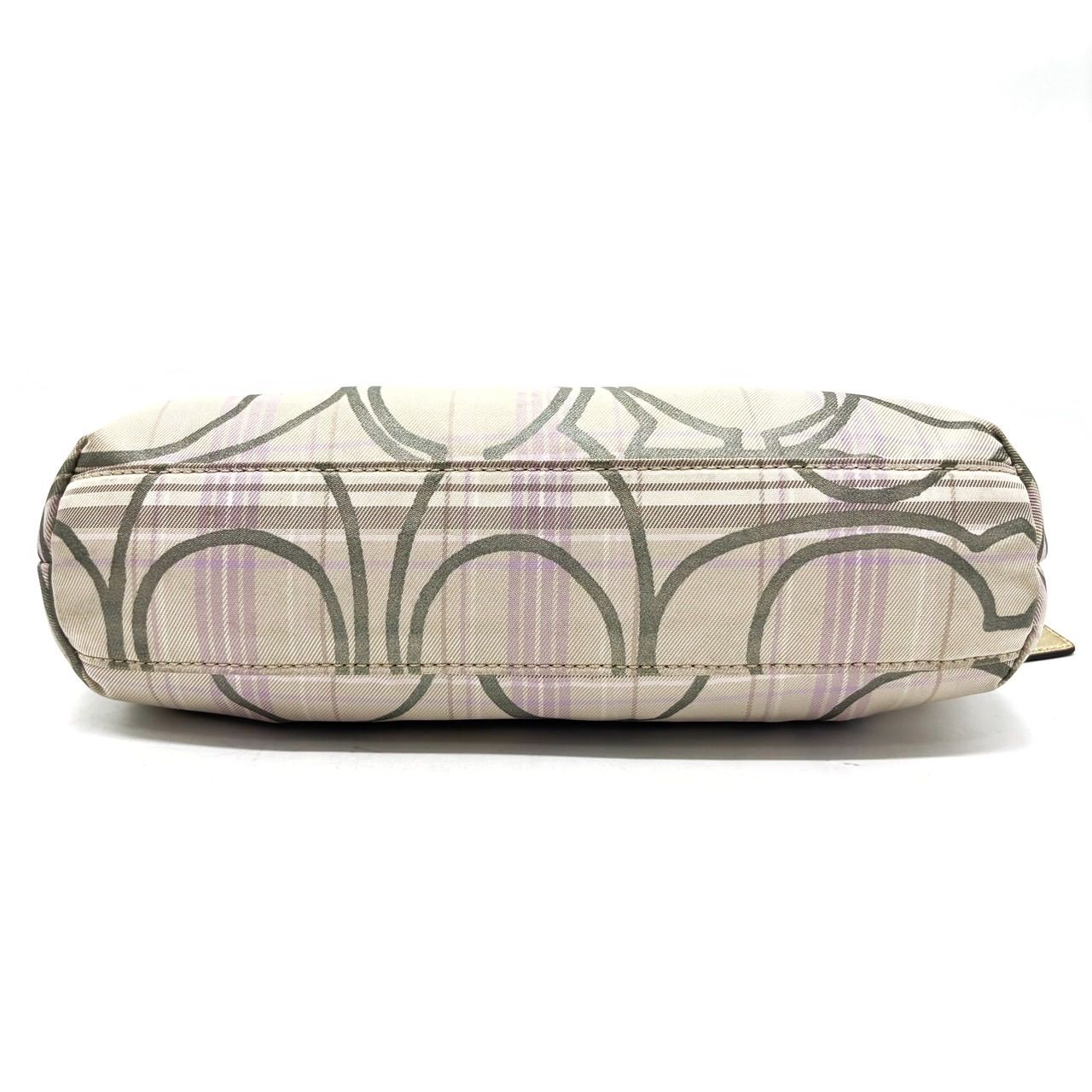 良品】 coach y2k signature canvas shoulderbag handbag beige ladies 