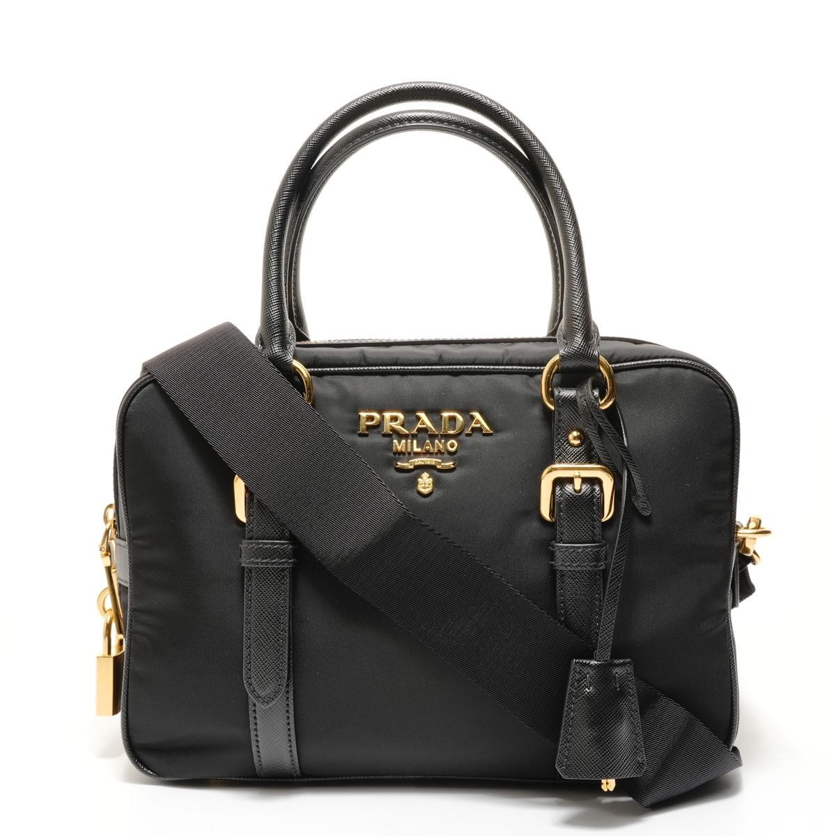PRADA プラダ ハンドバッグ ナイロン サフィアーノ 2way【中古 
