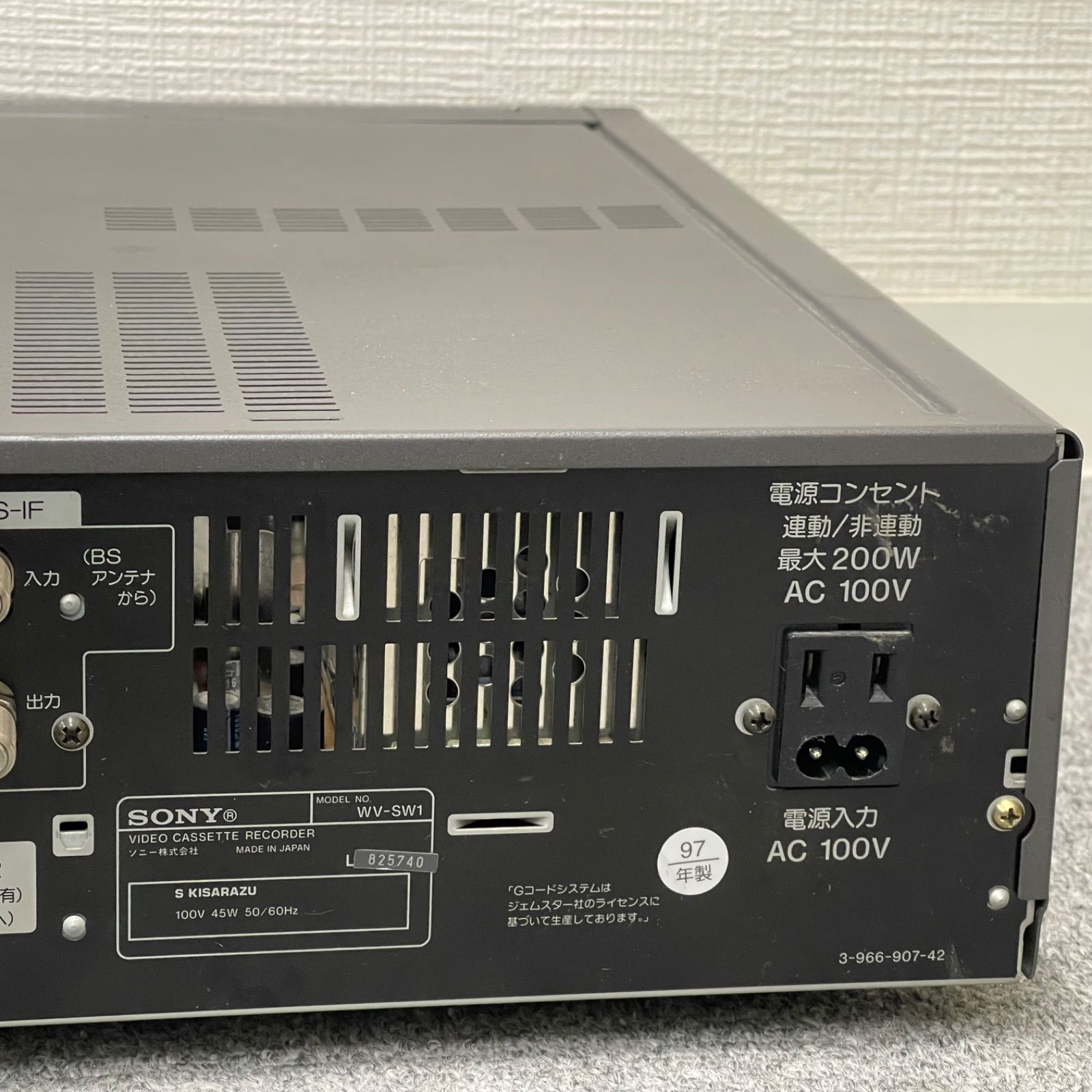 NPA】ジャンク SONY ソニー ビデオカセットレコーダー WV-SW1